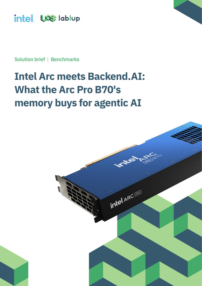 Backend.AI + Intel Arc Pro B70: Memory for Agentic AI